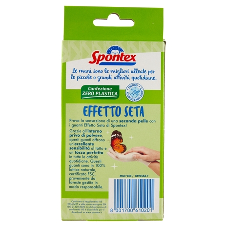 Spontex Guanti Usa&Getta Effetto Seta x12 tg M